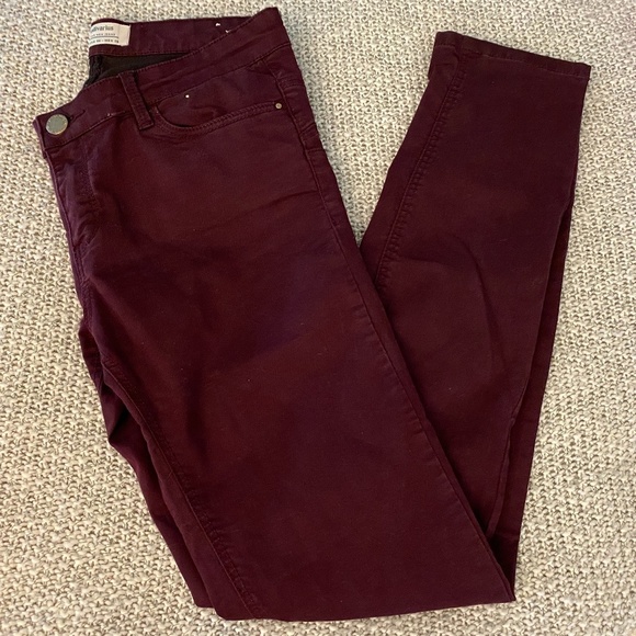STRADIVARIUS Maroon Skinny Jeans/Pants(EU 38/US 6) - Picture 1 of 9